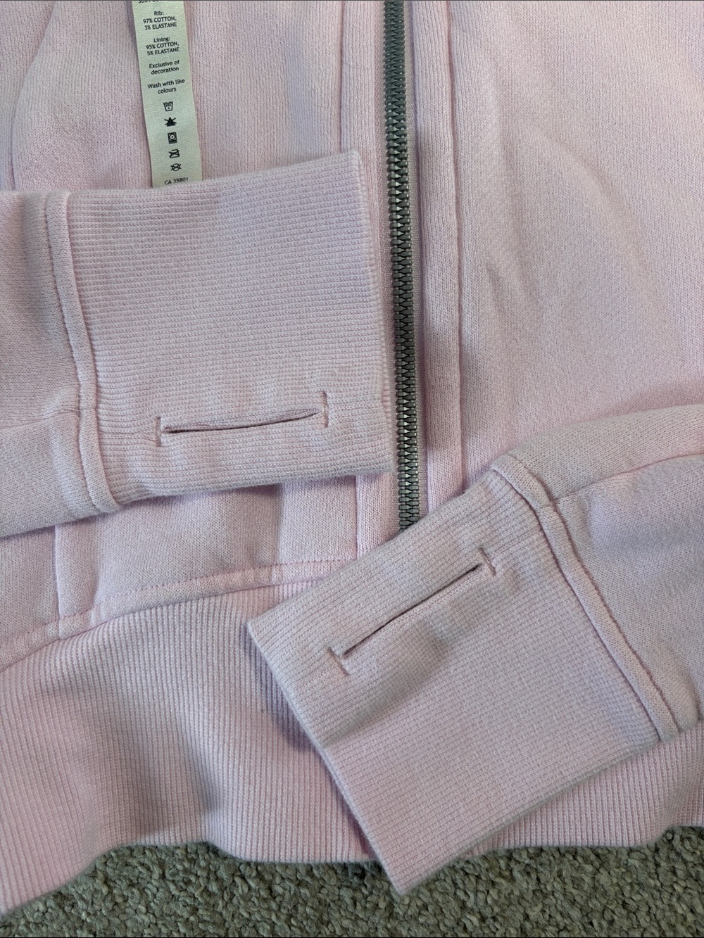 Lululemon Scuba Full-Zip Cropped Hoodie In Meadowsweet Pink - Picture 4 of 6